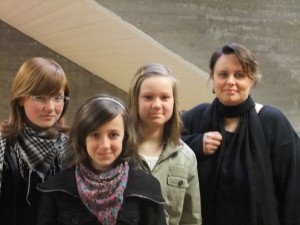 Frau Gamradt und wir nach dem Interview