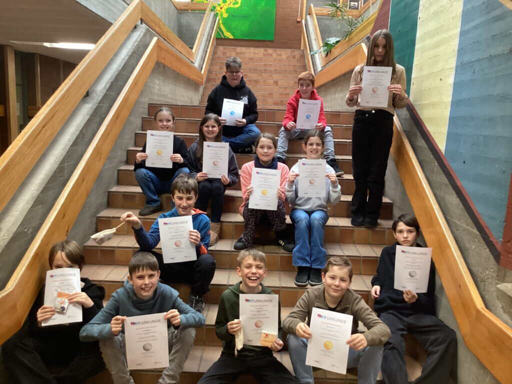 Die Gewinnerinnen und Gewinner der Mathe Pfiffikus AG